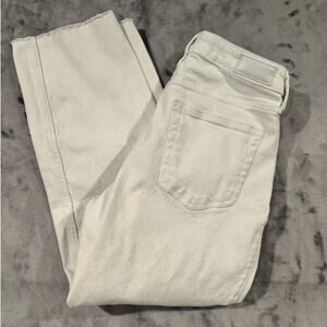 Hollister ultra high-rise vintage straight white jeans 27, preppy, coastal